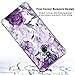 Leychan for LG Stylo 5 Case, LG Stylo 5x Case,Stylo 5V Case, Shock Absorption Slim Flexible TPU Airbag Bumper Protective Rubber Soft Silicone Anti-Scratch Case Cover Fit For LG Stylo 5 (Purple Flower)