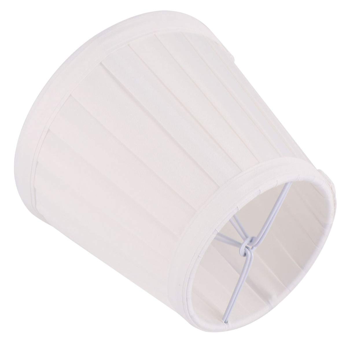 Minkissy White Lampshades White Fabric Lamp Shade Burlap Clip On Chandelier Lamp Shades Bedroom Lamp Shade Linen Lampshade for Table Chandelier Wall Lamp White Lampshade