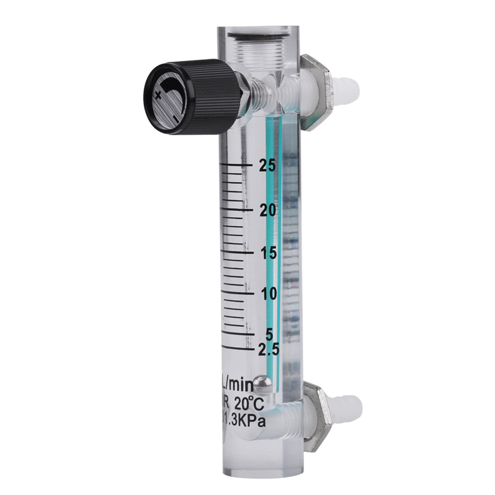 Hilitand LZQ-5 Flowmeter 2.5-25LPM Gas Flow Meter Acrylic Flow Meter with Control Valve Gas Flow Meter for Oxygen/Air/Gas
