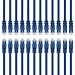 GearIT 24-Pack, Cat 6 Ethernet Cable Cat6 Snagless Patch 6 Feet - Snagless RJ45 Computer LAN Network Cord, Blue - Compatible with 24 48 Port Switch POE Rackmount 24port Gigabit primary