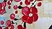 Wieco Art Dazzling Beauty Modern Large Stretched and Framed 100% Hand Painted Red Flowers Artwork Abstract Floral Oil Paintings on Canvas Wall Art for Living Room Bedroom Home Decorations 24x48