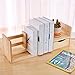 Natural Unfinished Wood Desktop Bookshelf & Organizer Caddy / Storage Shelf Rack w/ Drawer - MyGift
