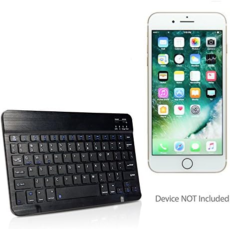 Keyboard for Apple iPhone 7 Plus (Keyboard by BoxWave) - SlimKeys Bluetooth Keyboard, Portable Keyboard with Integrated Commands for Apple iPhone 7 Plus - Jet Black
