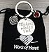 Infinity Collection Firefighter Keychain, My Hero Wears Red Jewelry Gift for Firefighter Wife, Girlfriend, Mom, Daughter - Fireman Wife Jewelry
