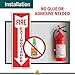 Fire Extinguisher Sign, Dimne, Package 4 Mil Vinyl Decal Stickers USA Made by My Sign Center