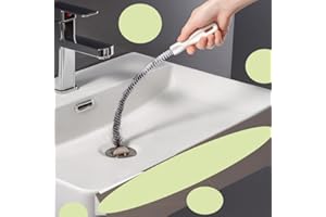 Drain Snake Cleaner Brush - Flexible Reusable Pipe Clog Remover for Sink Shower Bathtub Hair & Debris