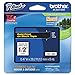 Brother 1/2 Inch x 26.2 Feet Gold on Black for P-Touch (TZ-334)
