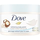 Dove Exfoliating Body Polish Scrub Reveals Visibly Smoother Skin Macadamia and Rice Milk Body Scrub That Nourishes Skin 10.5 