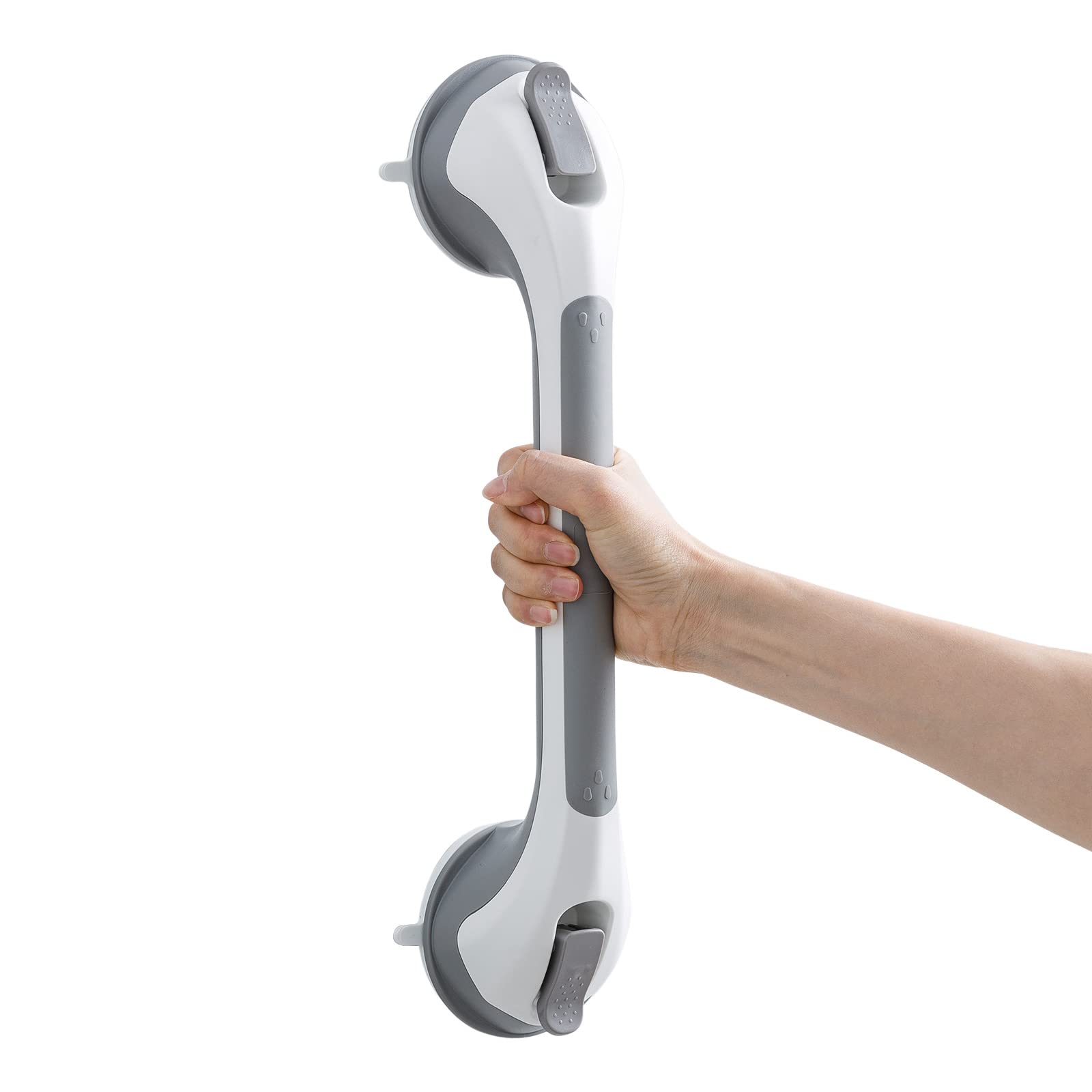 Photo 1 of TAILI Shower Grab Bar 16 Inch Suction Cup Grab Bars for Bathroom, Removable Shower Safety Handle Heavy Duty Bathtub Grip for Seniors & Elderly, Strong Handrails No Drilling Waterproof, Grey