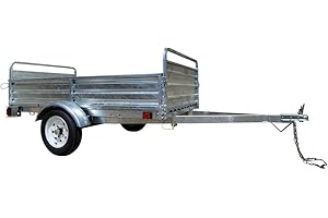 DK2 4.5 ft. x 7.5 ft. Single Axle Hot-Dipped Galvanized Multi-Utility Trailer