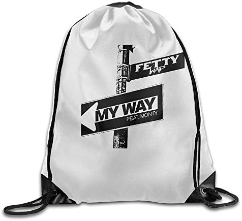 Fetty Wap My Way Road Sign Drawstring Storage Bag Bunched Bag For Men &amp; Women School Travel Backpack