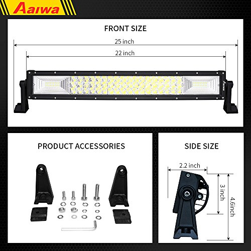 LED Light Bar AAIWA Led Bar 22 Inch 270W 27000LM Triple Row Flood Spot Combo Beam Driving Lights Off Road Lights for Truck,Jeep,ATV,UTV,SUV,Boat Light,2 Years Warranty