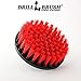 Drillbrush 5 inch Stiff Bristle Bird Bath Fountain Scrub Brush - Heavy Duty Cleaning Brush for Outdoor, Concrete, Decks, Brick, Stone – Granite Headstone Cleaner - Stone Fireplace Scrubber for Drill