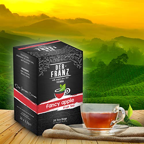 Der-Franz Früchtetee „Fancy Apple“ in klassischen Teebeuteln, 4 Packungen (80 Teebeuteln x 2,0 g) – Bild 3