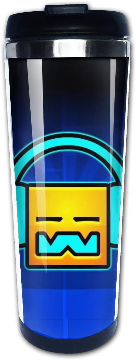 G-eomeTry D-ash Coffee Cups With Lids Stainless Steel Double Wall Travel Mug 400ml Perfect Gift