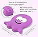 Baby Teething Toys - Adorable Violet Octopus - Best Sensory Learning Teether for Girl Or Boy Infant Newborn 3/6 / 12 Months / 1 Year Old - BPA Free Silicone - Cool Baby Shower Gifts