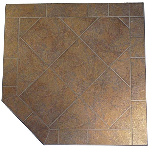 Dreffco 40" x 40" Tahitian Woodstove or Pellet Stove Protective Corner Hearth Pad