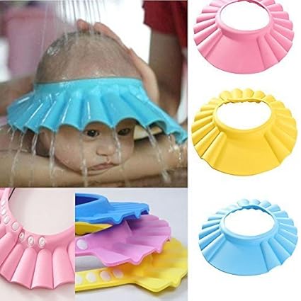 HEMJEX Safe Shampoo Shower Bathing Protect Soft Cap Hat for Kids
