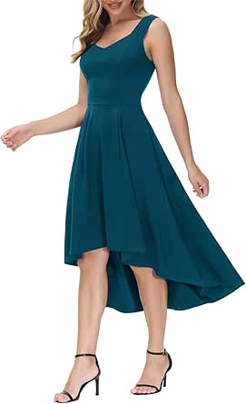 JASAMBAC Wedding Guest Dresses for Women Elegant Sweetheart High Low Cocktail Dress : Amazon.ca 