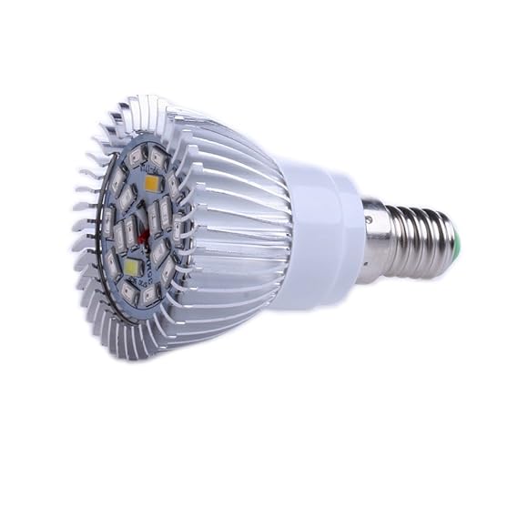 JENOR Pflanzenlampe E14, 18 W, 18 LEDs, SMD 5730, Hydrokultur, Vollspektrumlampe