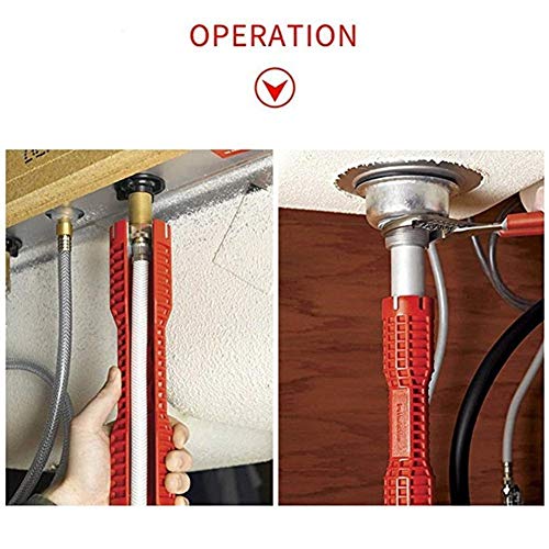 Wrench Hand Tools yanQxIzbiu Multifunctional Sink Faucet Socket Wrench Installer Water Pipe Spanner Tool - Orange