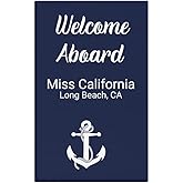Custom Anti-Slip Welcome Aboard Mat, Non-Skid Personalized Mat for Boat, Boarding Mat, Gunwale Boarding Mat, Nautical Gift, Coastal Décor