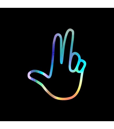 Peace Hand Sign Vinyl Decal - Purple Flames Design 3.75 X 5.4 Inches