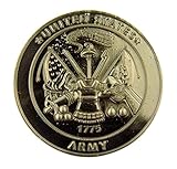 Silver Tone Faithful Protector Pocket Token with Prayer - United States Army