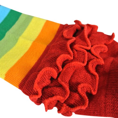 Wrapables Rainbow Ruffle Toddler Leggings - Red 115cm