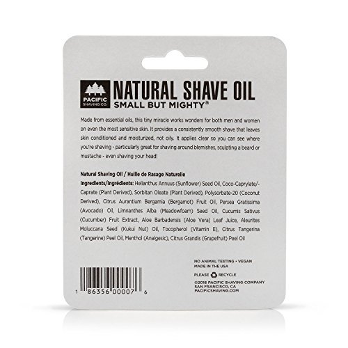Pacific Shaving Company Natural Shaving Oil Helps Eliminate Nicks