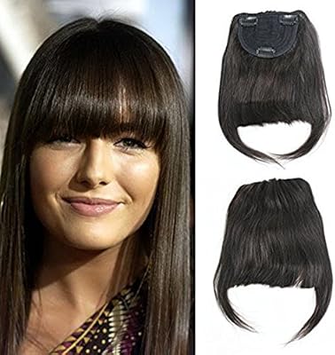 Deewin Brazilian Human Hair Clip In Hair Bang Fringe Short