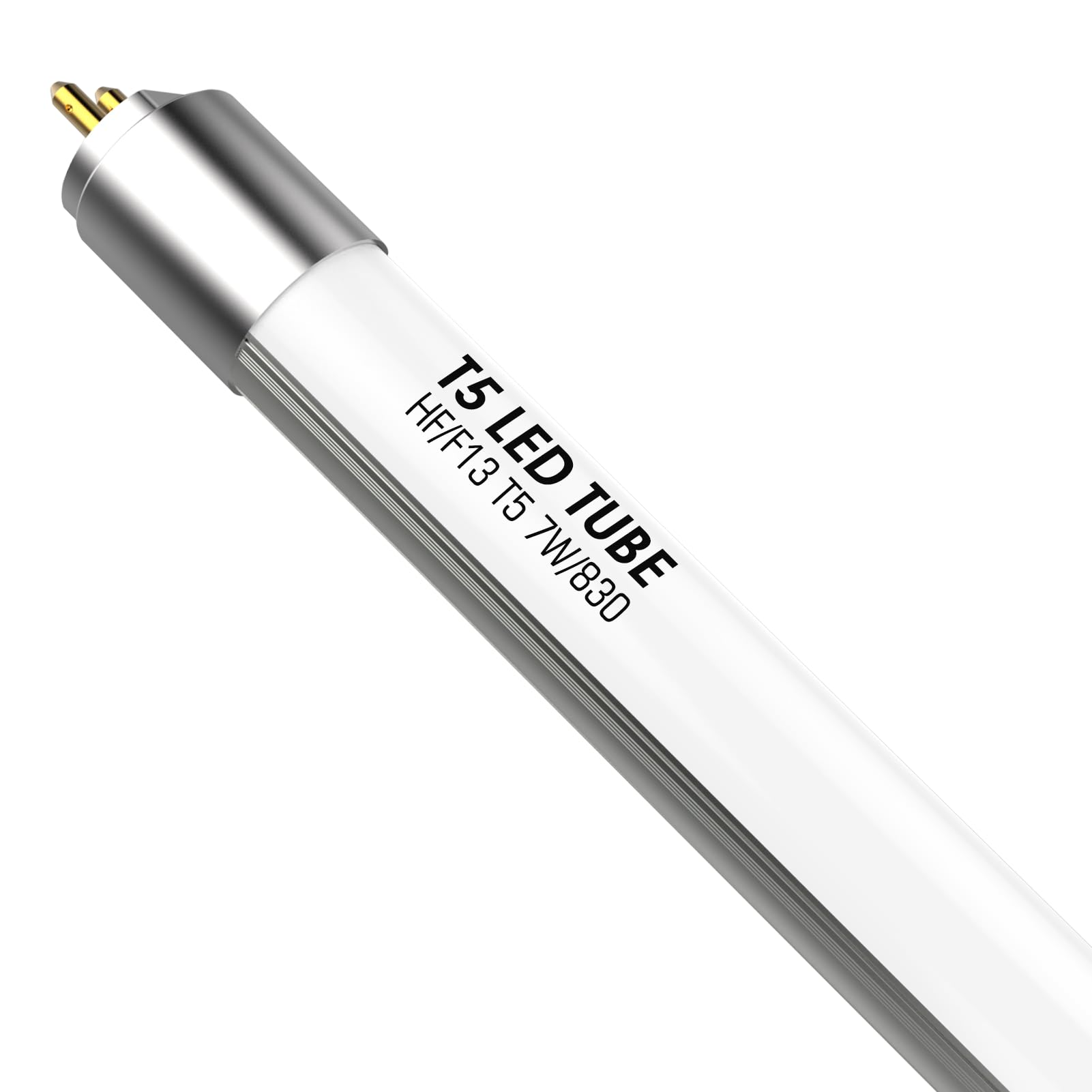 IHYCTV 7W T5 LED Tube 517mm, T5 13W Fluorescent Tube Equivalent, 910lm, 3000K Warm White Light, No Rewiring Required, G5 Cap, 140 Degrees, Pack 1