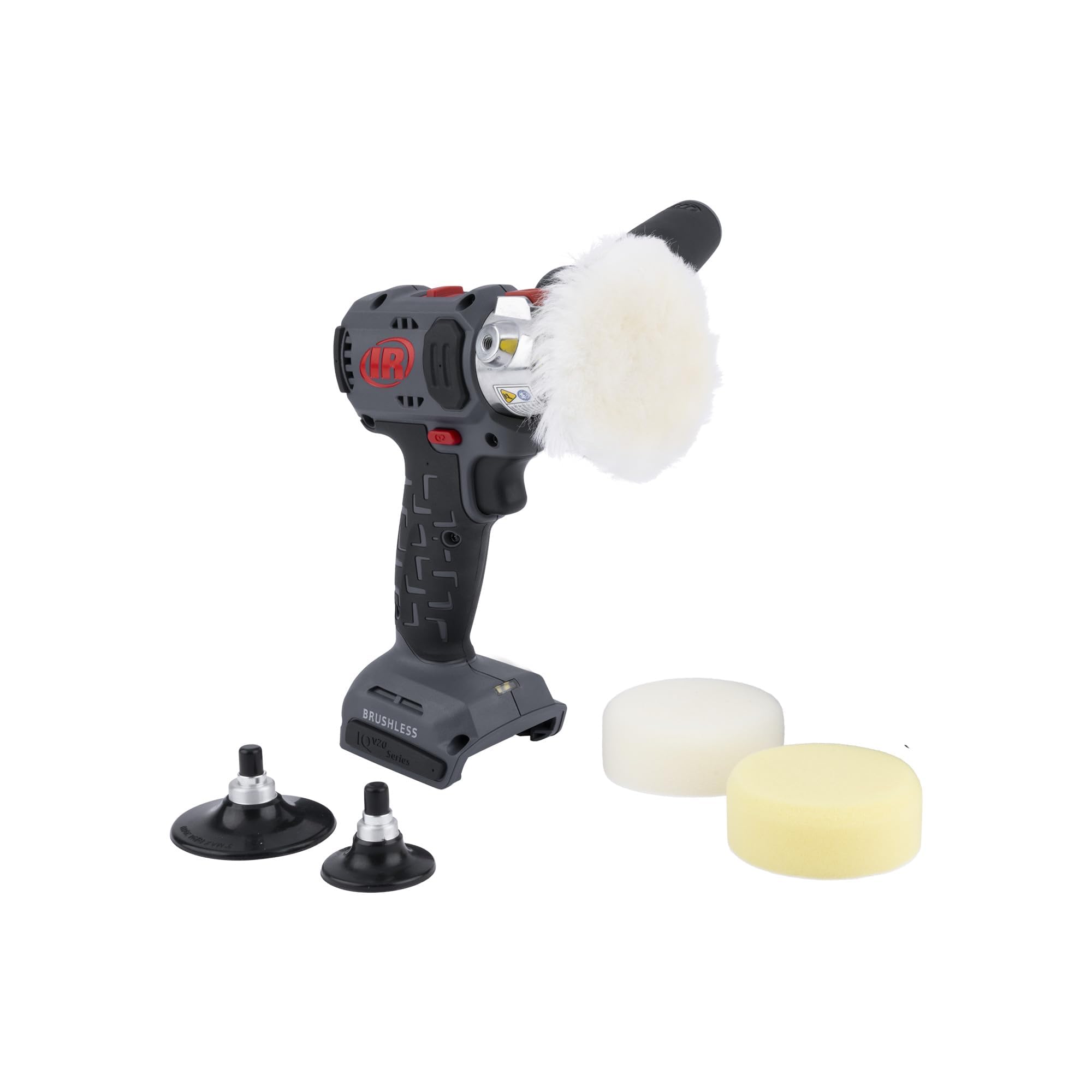 Ingersoll Rand G4621 IQV20 Cordless Polisher/Sander, Brushless Motor, Extended Runtime, Multi-Configuration, Metal Chuck, Ergonomic Design, Grey