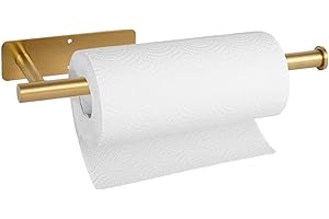 Paper Towel Holder, Under Cabinet Paper Towel Holders for Kitchen, Self Adhesive Wall Mount Stainless Steel Papers Towels Hol