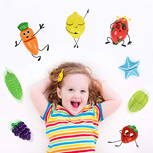 NextX Play Food for Kids Kitchen, Pretend Play Kitchen Accessories Set, Cutting Fruits Vegetables Kitchen Toy for Boys Girls