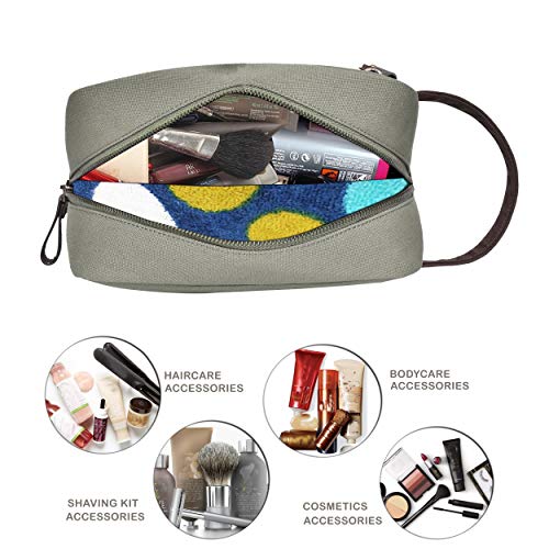 toiletry bag for men - Canvas toiletry bag for women leather toiletry bag travel dopp kit Leather dopp men (Brown Crazy Horse)