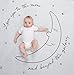 Amazing Baby Muslin Swaddle Blanket for Baby Boy & Girl, Receiving Blanket for Newborn, 100% Cotton Swaddle Wrap, Baby Registry & Gift, 46 x 46 inches, MIlestone Blankets, Set of 3, Love You to The Moon, Soft Black