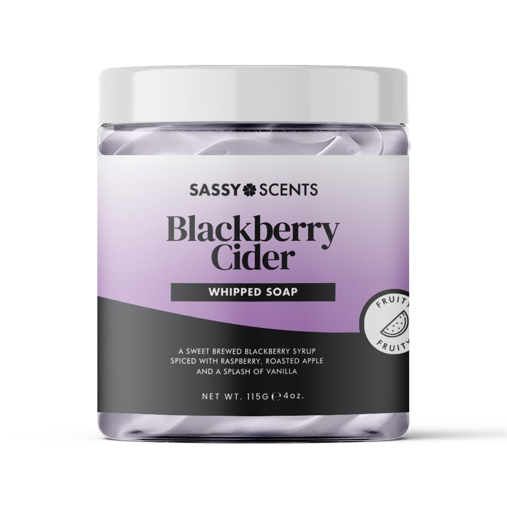 Sassy Scents Blackberry Cider Whipped Soap | Cleansing + Nourishing | Gentle For All Skin Types | 115g โ image 1