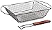 Charcoal Companion Non-Stick Shaker Basket for Grilling with Rosewood Handle