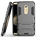 Axon 7 Case, ZTE Axon 7 Case, MicroP(TM) Dual Layer Armor Hard Slim Hybrid Kickstand Phone Cover Case for ZTE Axon 7 (Gray Kickstand Case)