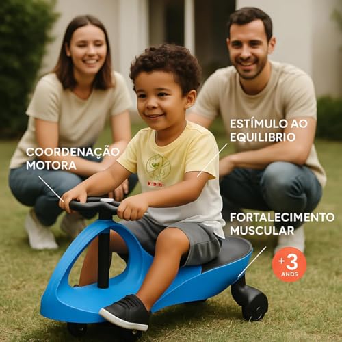 Carrinho Rolimã Infantil Carrinho de Rolimã Infantil Resistente, Seguro e Super Divertido Azul