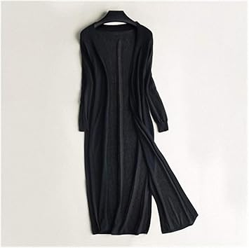 silk long cardigan coat