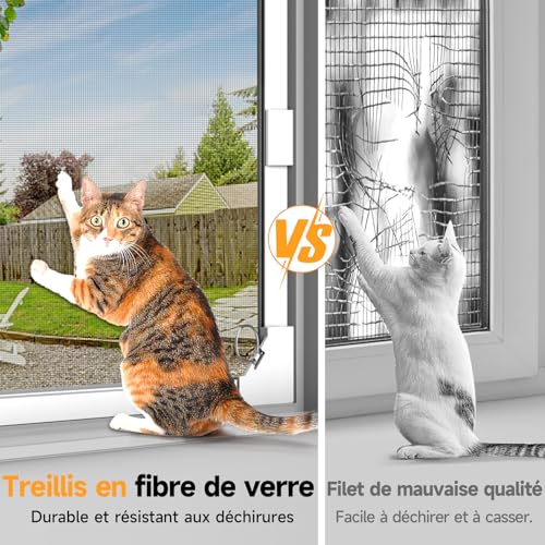 OWYR Fibreglass Magnetic Window Mosquito Net 150 x 180 cm, Customisable with Removable Frame: Easy Installation, Universal for All Windows