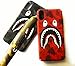 Classic Bape shark camouflage - iphone X durable hard plastic case (red)