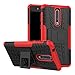 Nokia 8 Case, Linkertech [Shockproof] Tough Rugged Dual Layer Protector Hybrid Case Cover with Kickstand for Nokia 8 (Red)