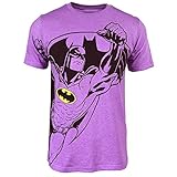 Batman Mens Neon Purple Heather Tee (X-Large)