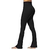 Sunzel No Front Seam Mini Flare Leggings for Women, Invisible Butt Scrunch Flared Yoga Pants with Tummy Control