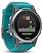 Garmin fēnix 5s, Premium and Rugged Smaller-Sized Multisport GPS Smartwatch, Silver/Turquoise