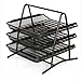 Caveen 3 Tiers Letter Trays Desk Organizer Black Mesh Paper Storage Document Organizer