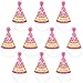 Big Dot of Happiness Girl Puppy Dog - Mini Cone Baby Shower or Birthday Party Hats - Small Little Party Hats - Set of 8